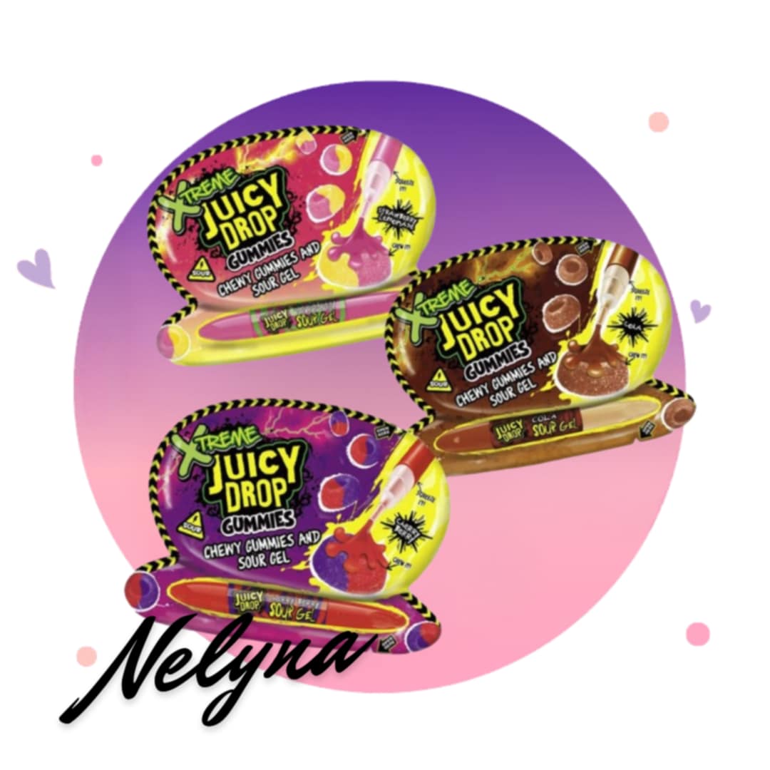 Bazooka Juicy Drop Gummies Xtreme Sour Gel