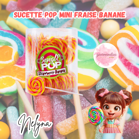 sucette pop mini fraise banane