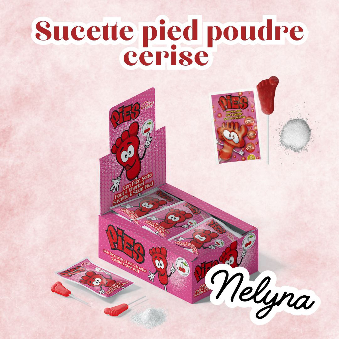 Sucette pieds cerise