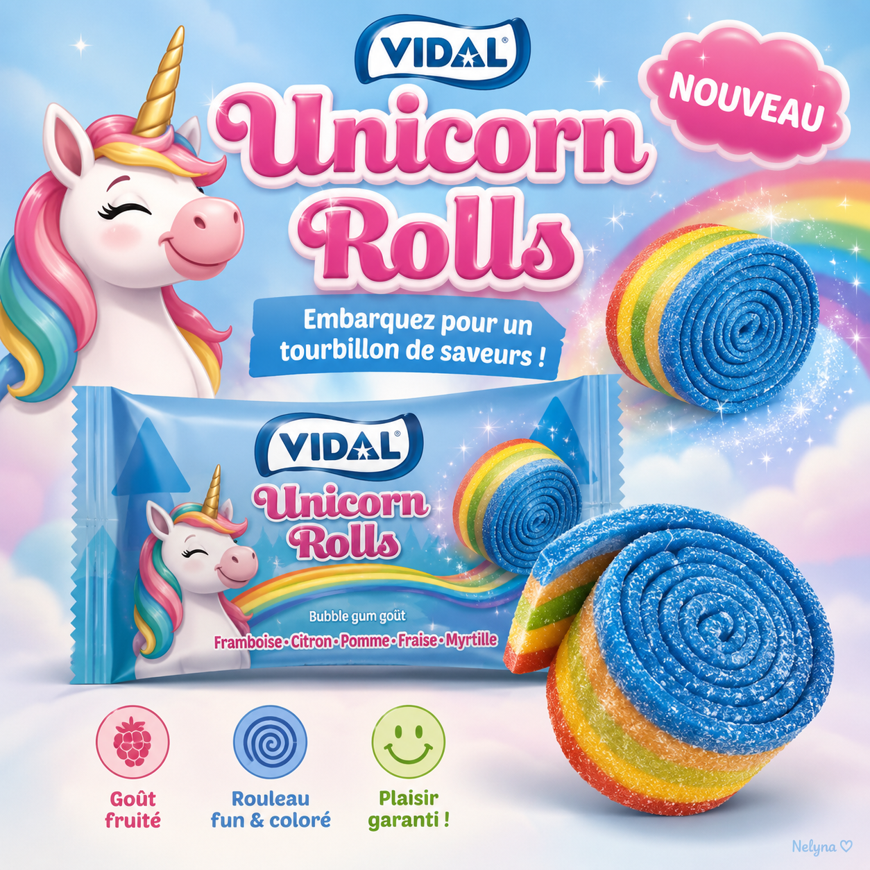 🦄 Unicorn Rolls – Vidal 🌈