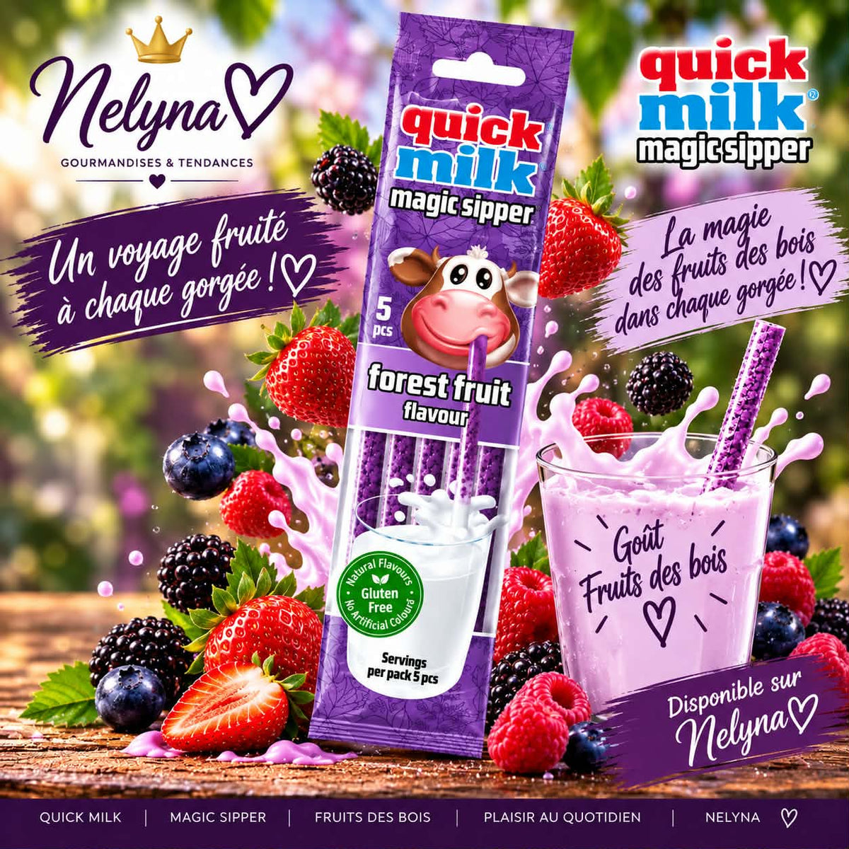 Quick Milk Magic Sipper Fruits des bois (pré commande)