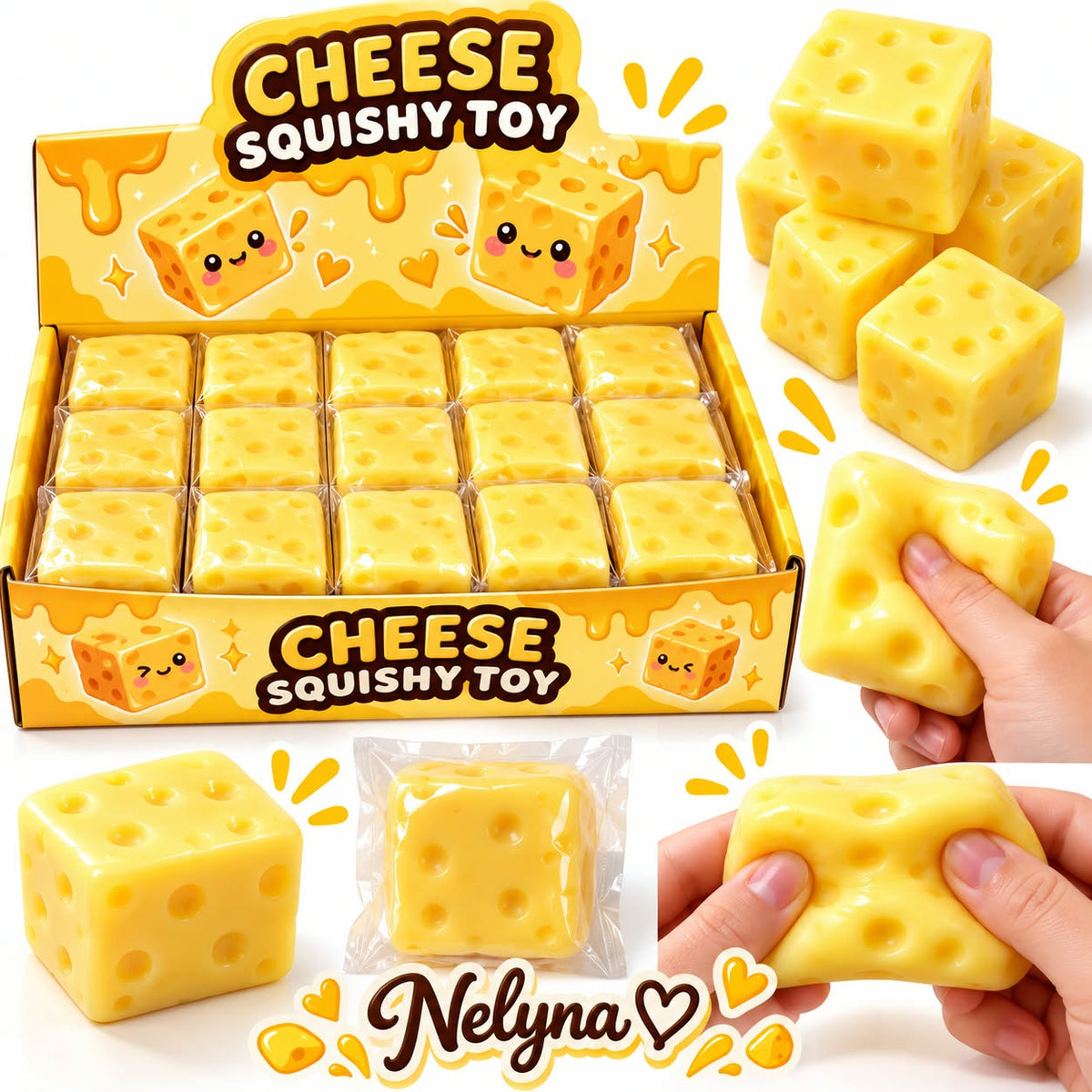 🧀💛 CHEESE SQUISHY TOY