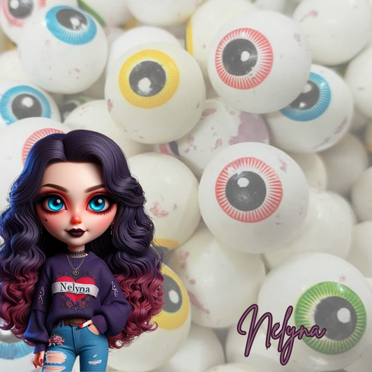 Oeil bubble gum fraises