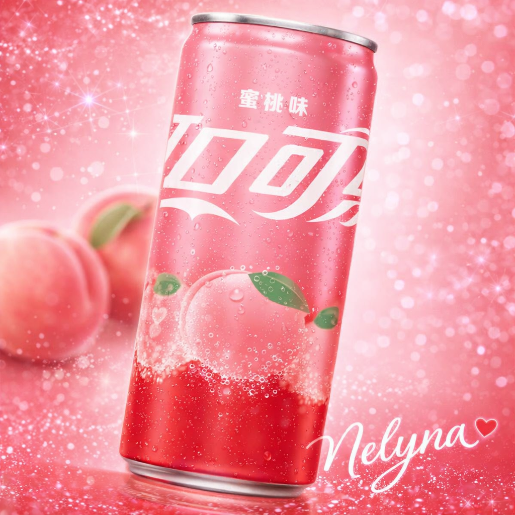 Soda pétillant à la pêche blanche