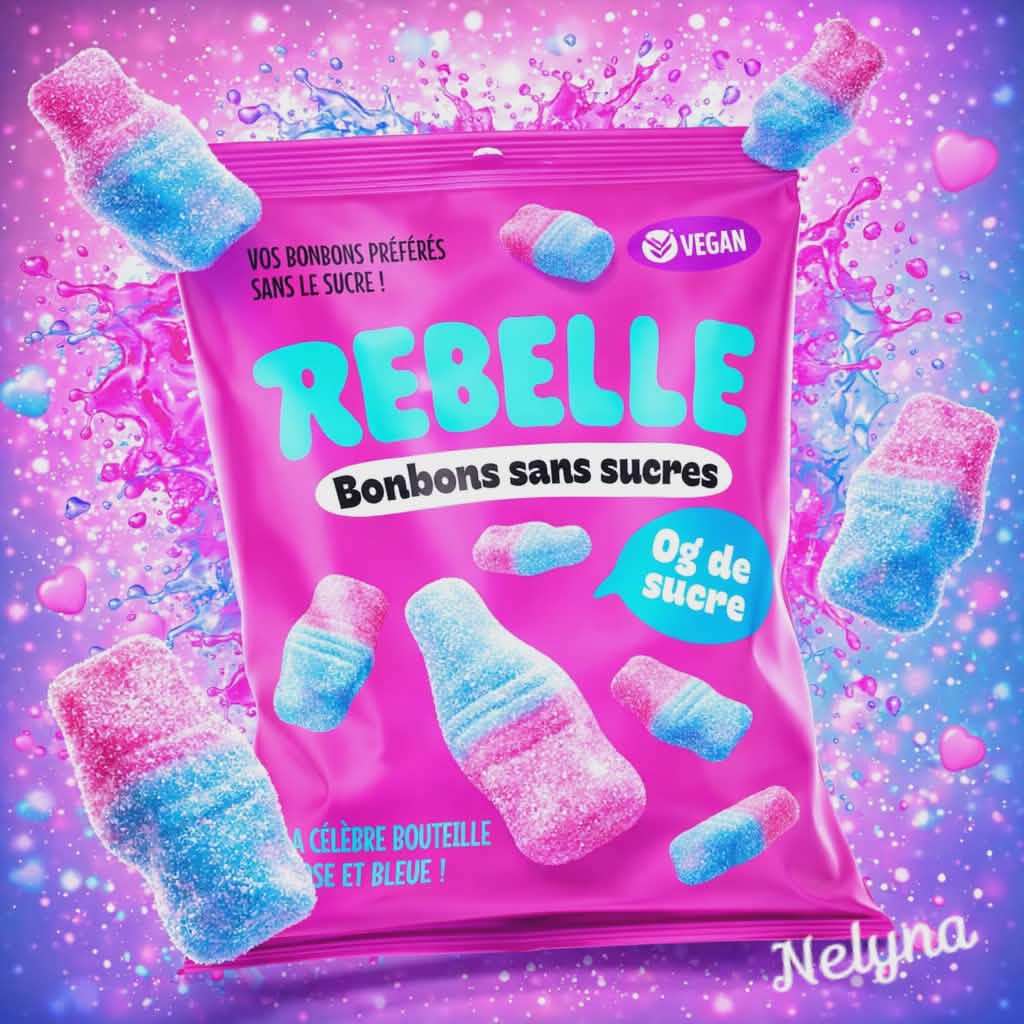 Bouteilles "Célèbre" Rose et Bleue Rebelle
