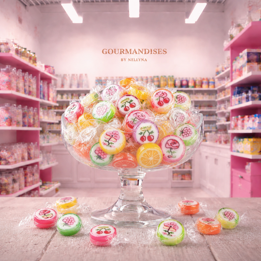 Bonbon Rock " Fleurs fruits "