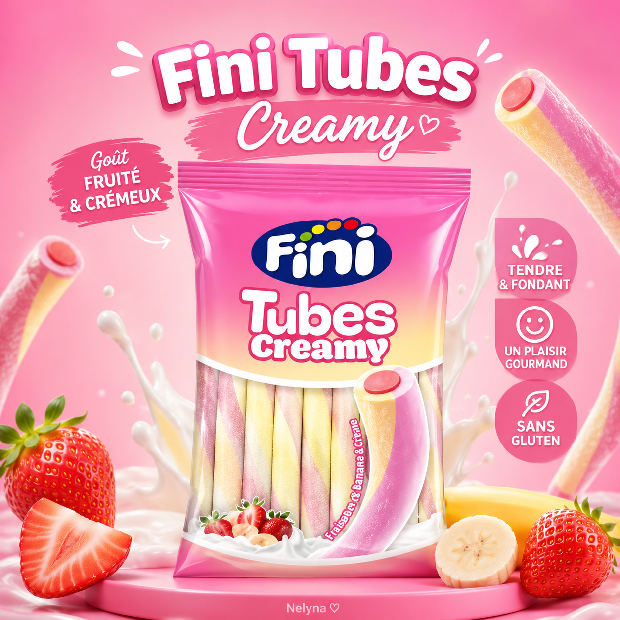 🍓✨ Fini Tubes Creamy Fraise & Banane 🍌