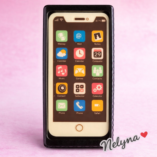 Téléphone au chocolat blanc