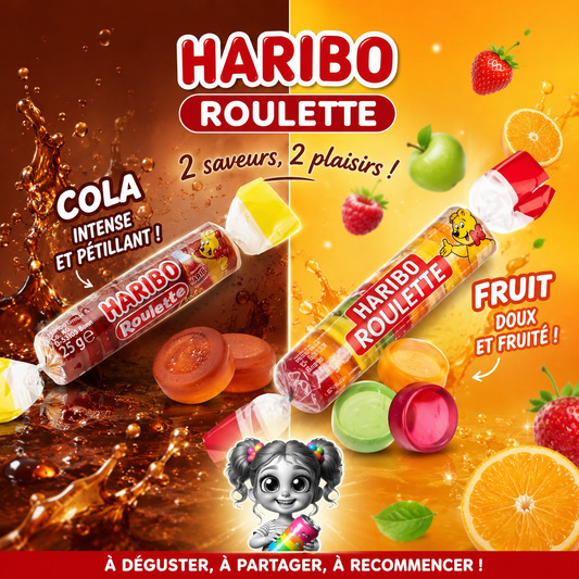haribo roulette fruit et cola