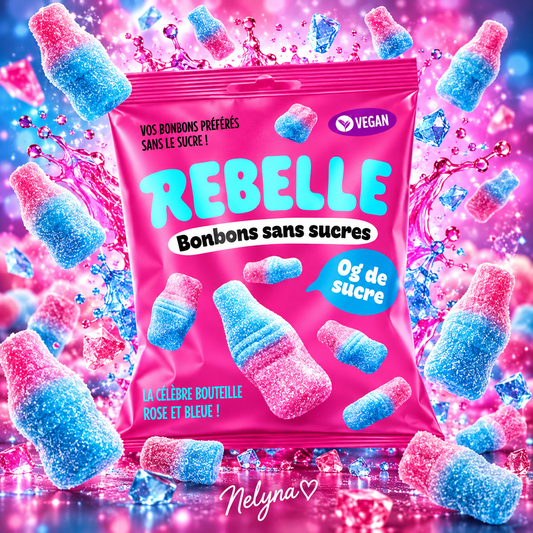Bouteilles "Célèbre" Rose et Bleue Rebelle