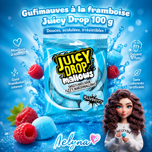 Bazooka Juicy Drop Mallows Raspberry
