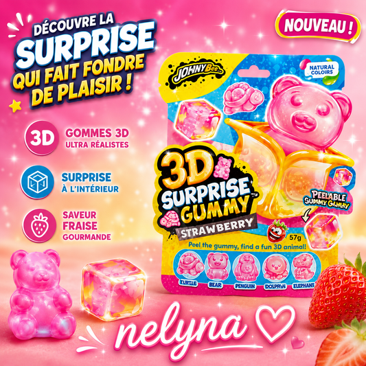 🍓 Surprise Gummy 3D Fraise 🍓