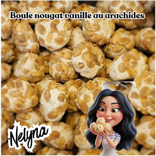 Boules de nougat vanille aux arachides