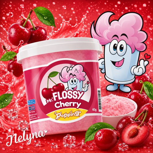 Mr. Flossy Barbe a papa Pétillante cerise