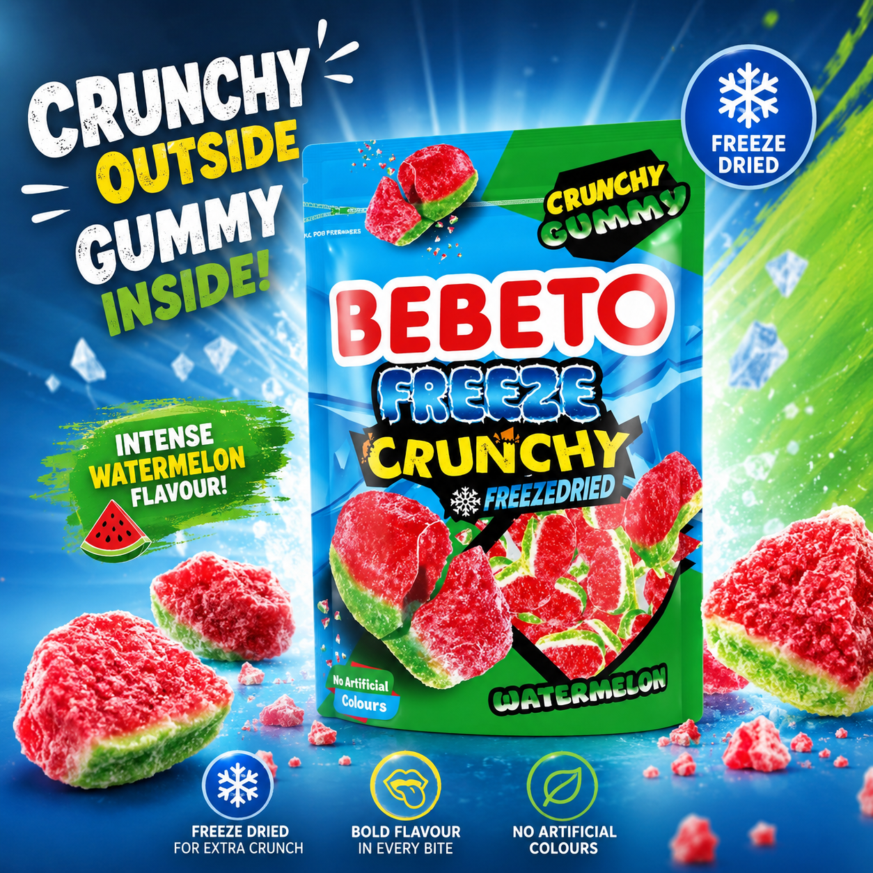 🍉❄️ BEBETO Freeze Crunchy Watermelon ❄️🍉