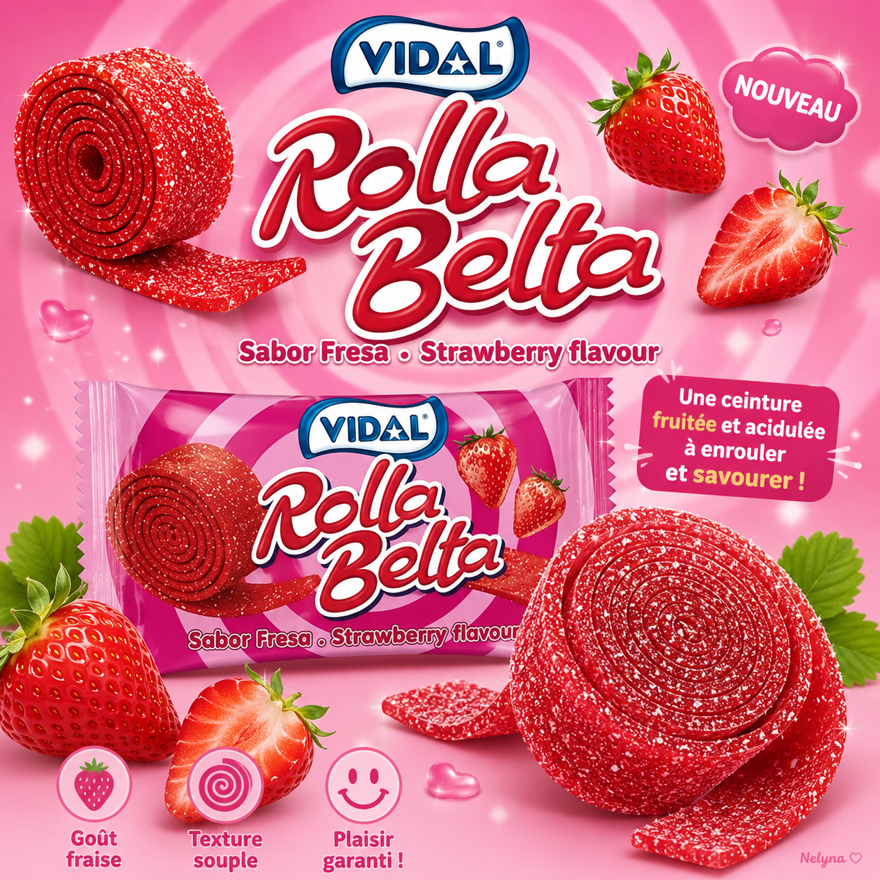 🍓 Rolla Belta Fraise – Vidal 🍓