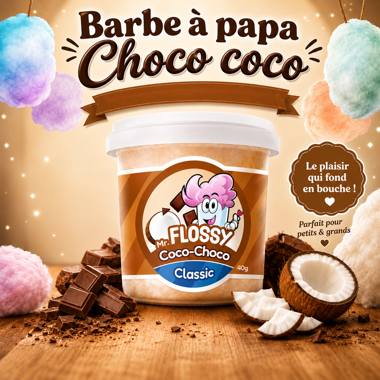 Mr. Flossy Barbe a papa Choco coco